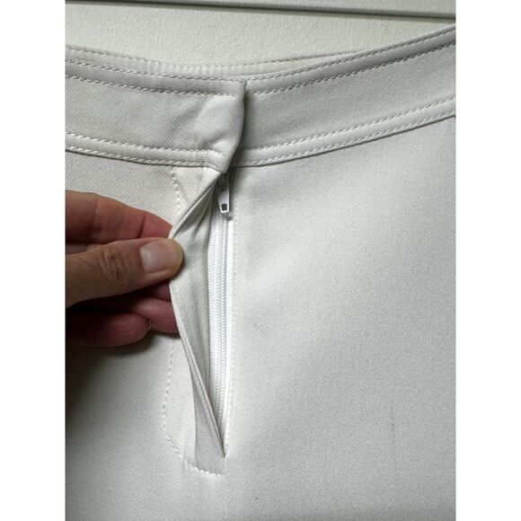 LAFAYETTE 148 NEW YORK Wool Blend Winter White/Cream Trousers, Sz 12 - Picture 3 of 10